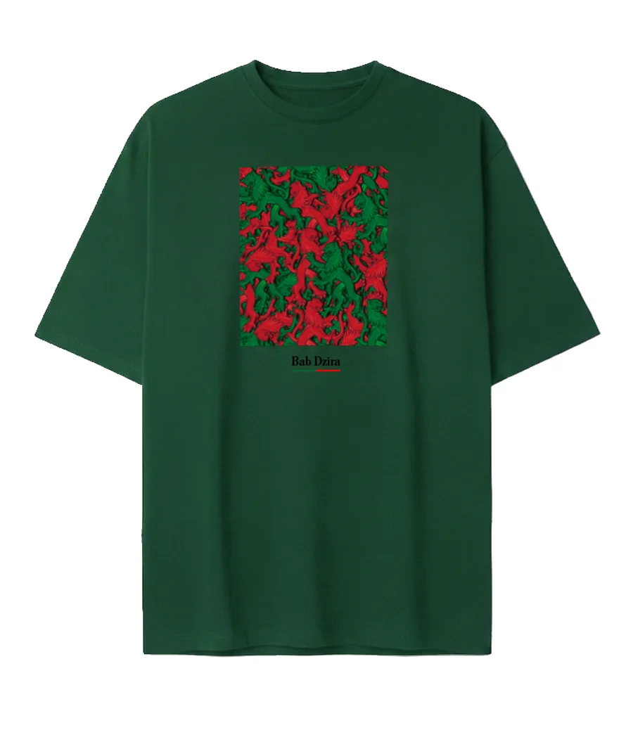 Lions T-shirt — Green, Bab Dzira garment